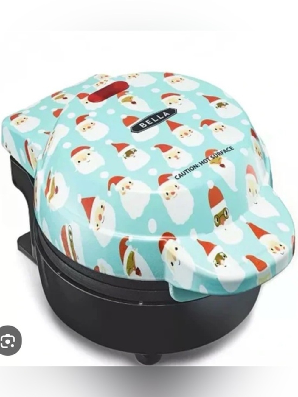 New in Box Bella Mini Santa Waffle Maker